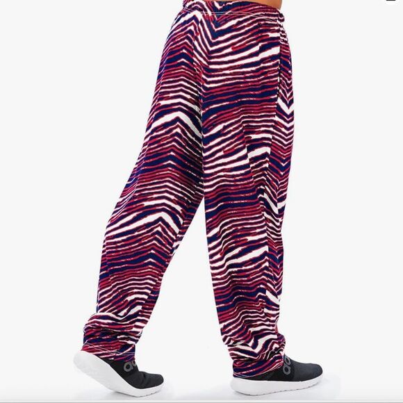 Zubaz  Pants Mens XL Classic Zebra Print Patriots New England Striped Bills - Picture 2 of 7